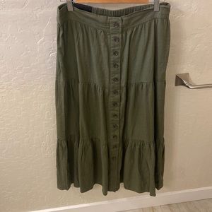 Green midi skirt from banana republic factory